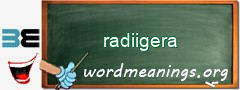 WordMeaning blackboard for radiigera